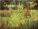 Hollyhocks and Poppies The Hermitage by John Ottis Adams